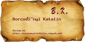 Borcsányi Katalin névjegykártya