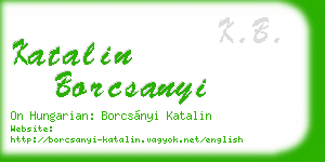 katalin borcsanyi business card